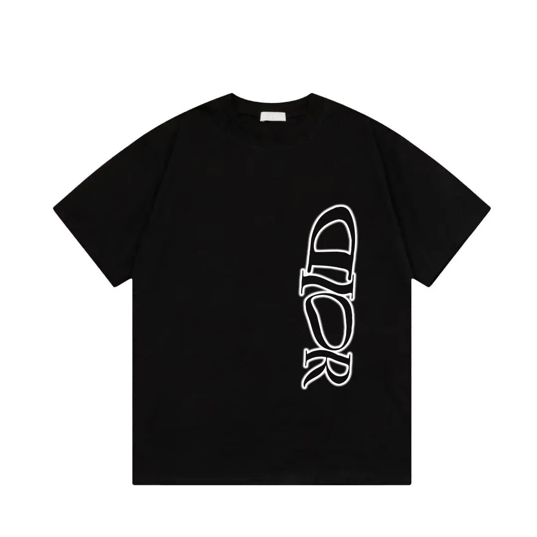 Dior Vertical Irregular Logo Short-Sleeve T-Shirt - rep koszulki
