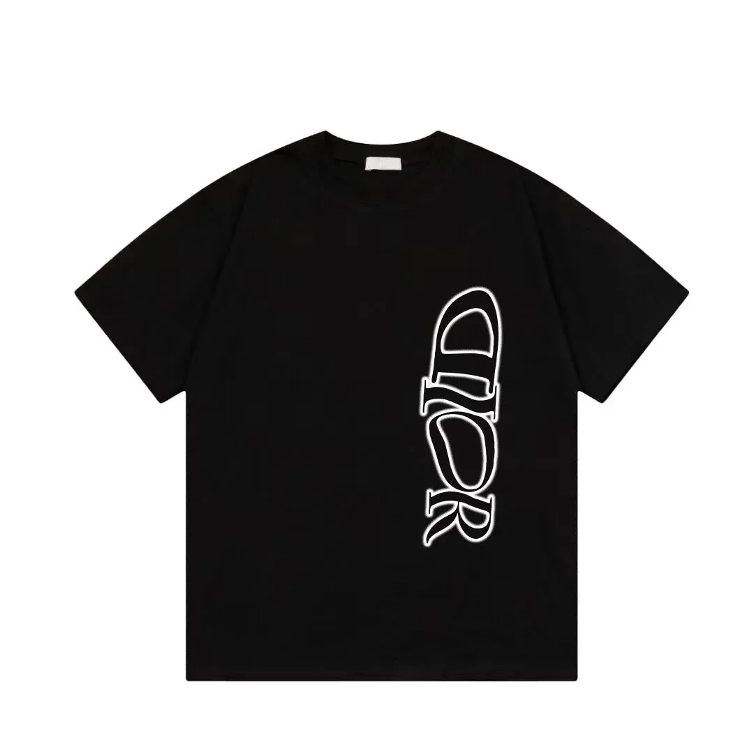 Dior Vertical Irregular Logo Short-Sleeve T-Shirt