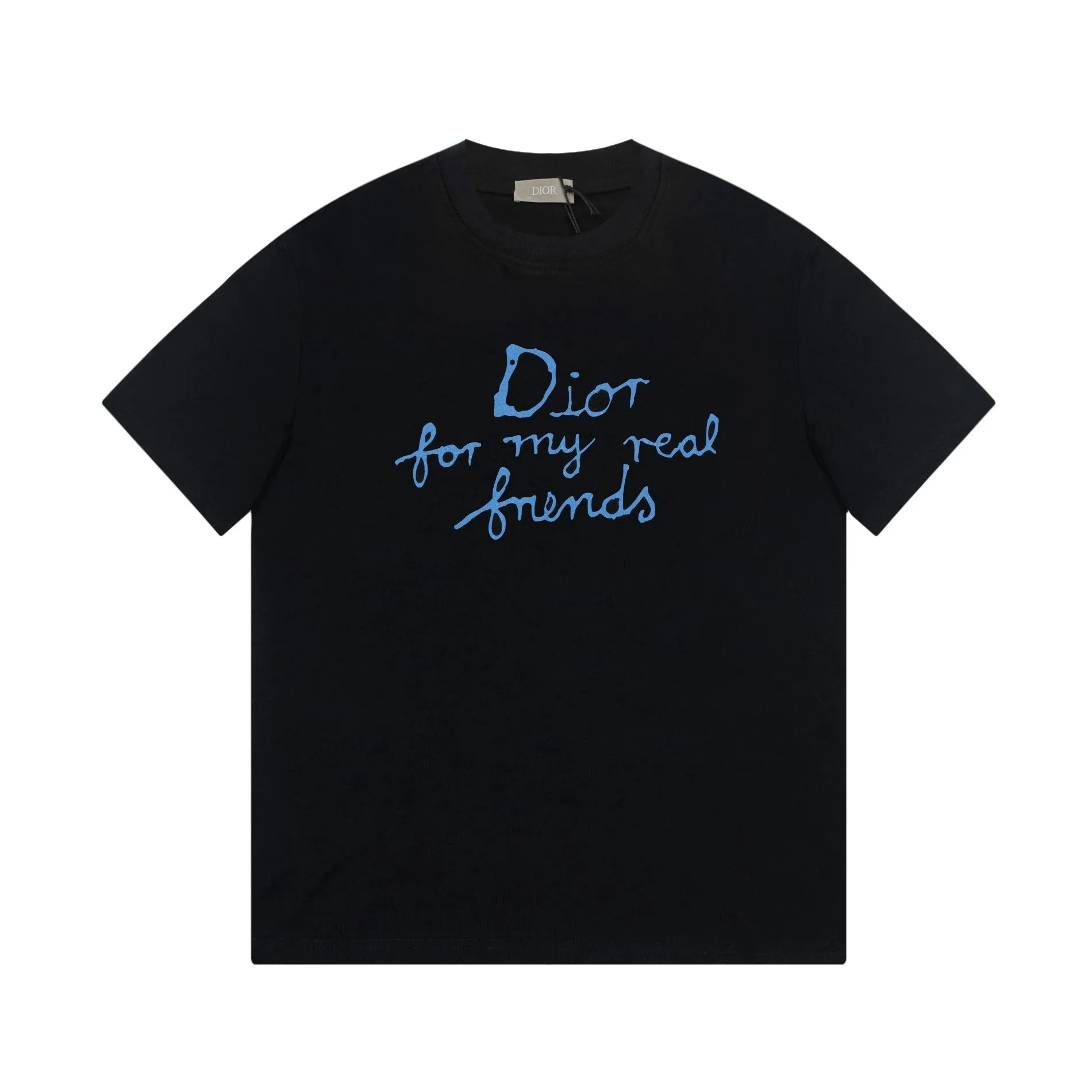 Dior handwritten graffiti slogan short-sleeved T-shirt