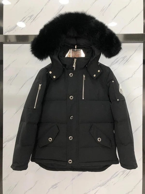 Unbranded Down Jackets Fur-Trim Hooded Bomber — 4