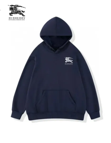 Burberry Equestrian Knight Hoodie Navy - 1