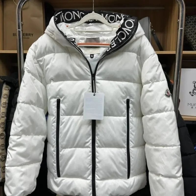 Moncler Down Jackets Hooded color-block puffer jacket — 28
