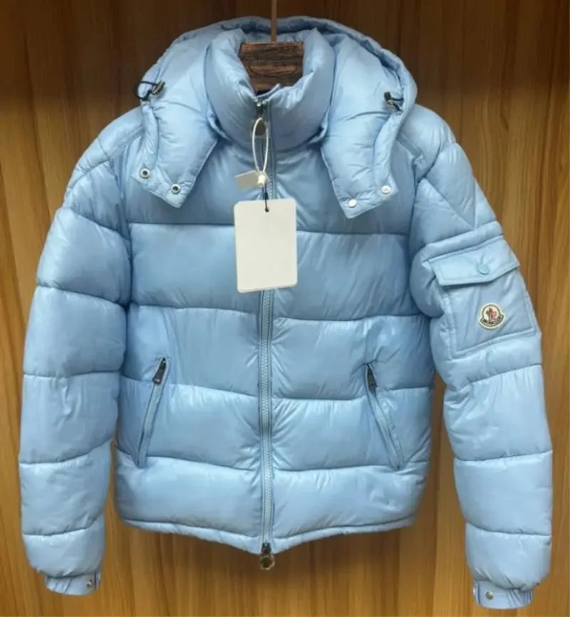 Moncler Down Jackets Hooded color-block puffer jacket — 24