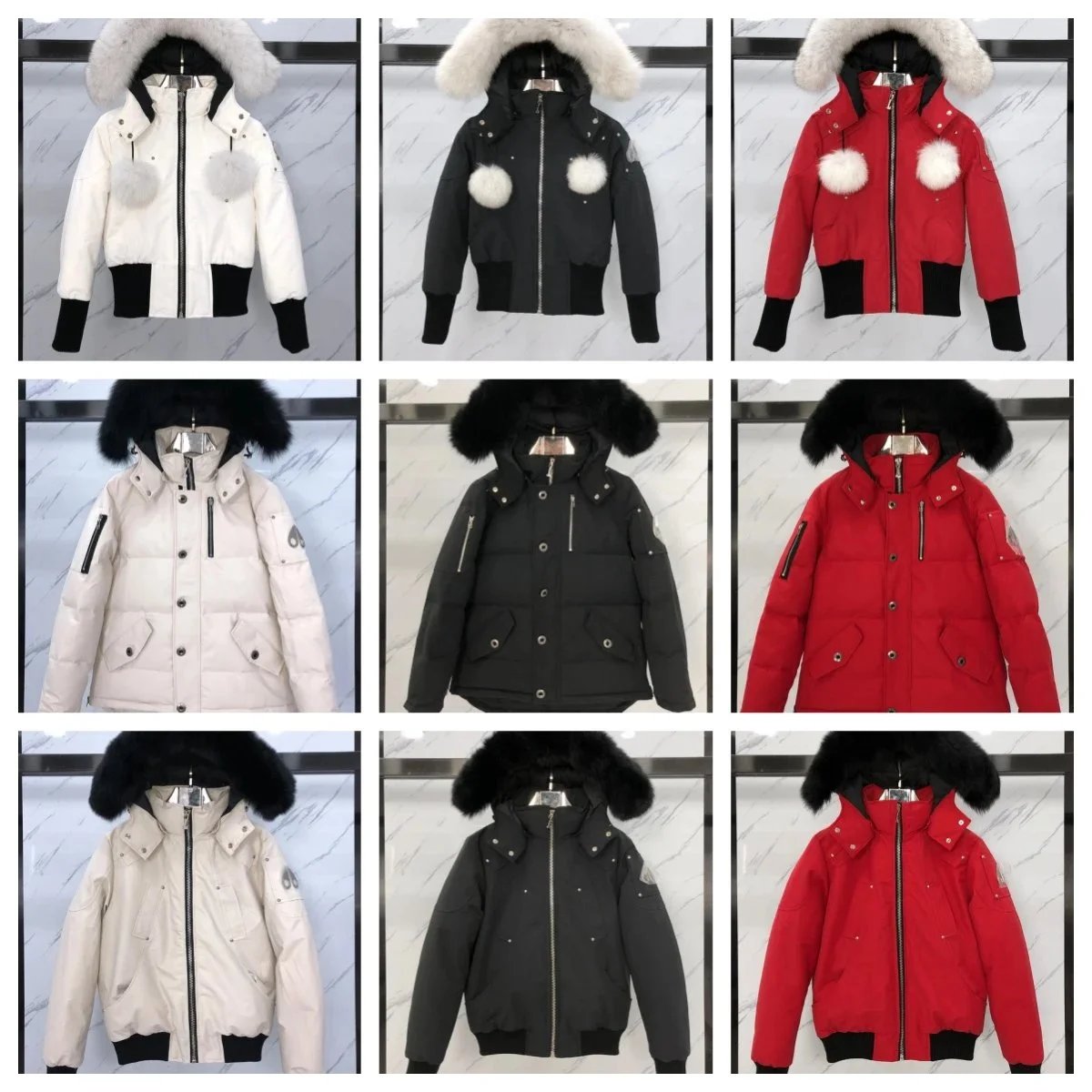 Unbranded Down Jackets Fur-Trim Hooded Bomber image 2
