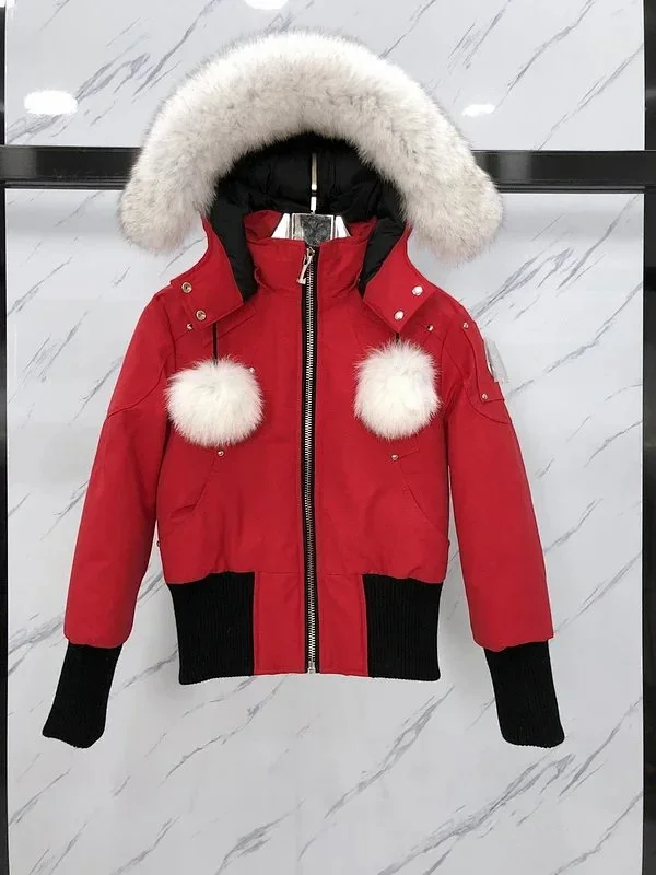 Unbranded Down Jackets Fur-Trim Hooded Bomber product detail image 3
