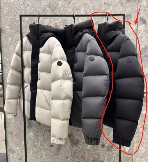 Moncler Down Jackets Hooded color-block puffer jacket — 1 (black)
