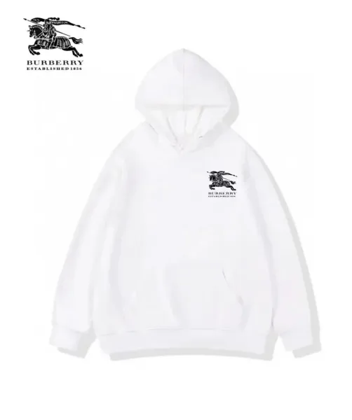 Burberry Equestrian Knight Logo White Hoodie - 1