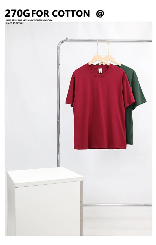 270g solid color T-shirt: seller detail photo 5
