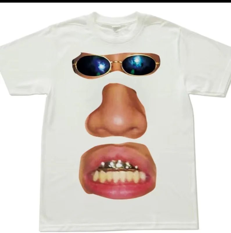 Other T-shirt Funny Face Graphic White