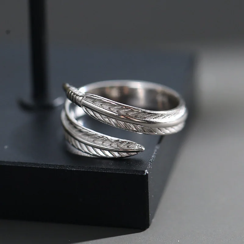 Anillo Fashionable S925 Plata y Negro