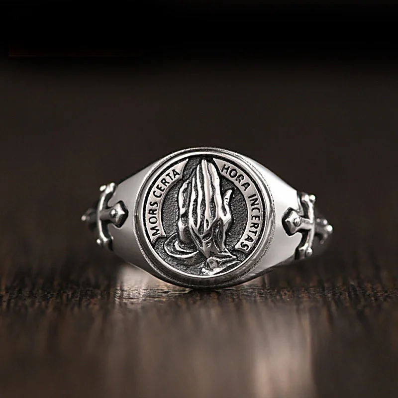 Anillo Fashionable S925 Plata/Negro
