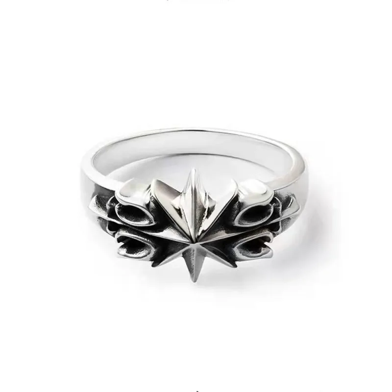 Anillo de Plata S925 Negro y Plateado