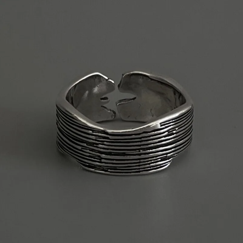 Anillo Fashionable S925 Plata/Negro