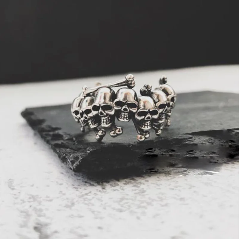 Anillo Fashionable S925 Plata Negra