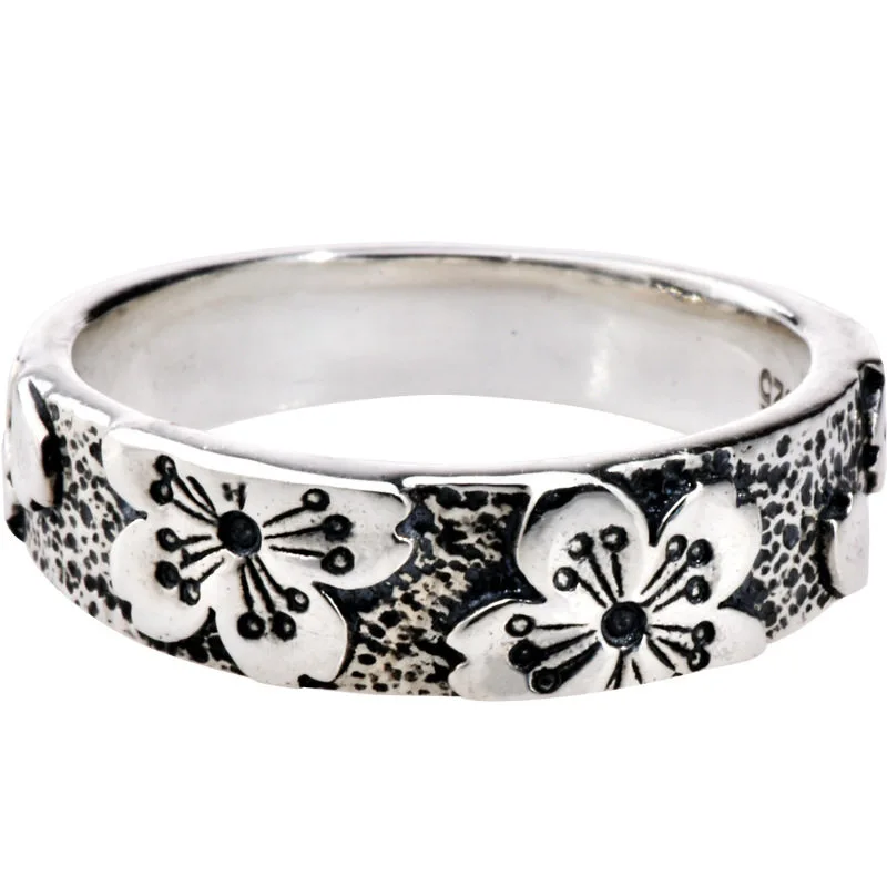 Anillo Plata 925 Plateado Negro