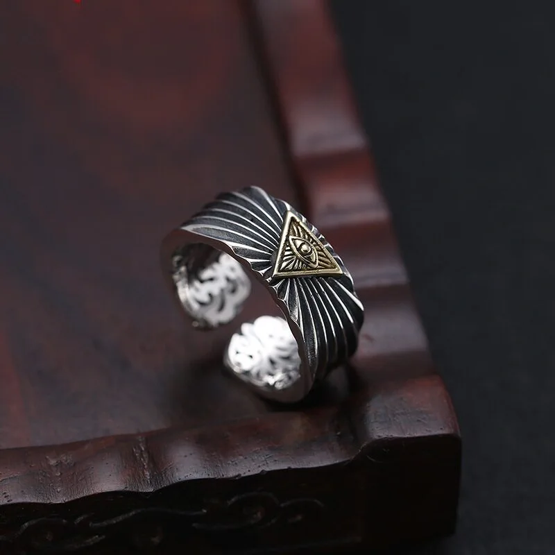 Anillo Plata 925 Plateado y Negro