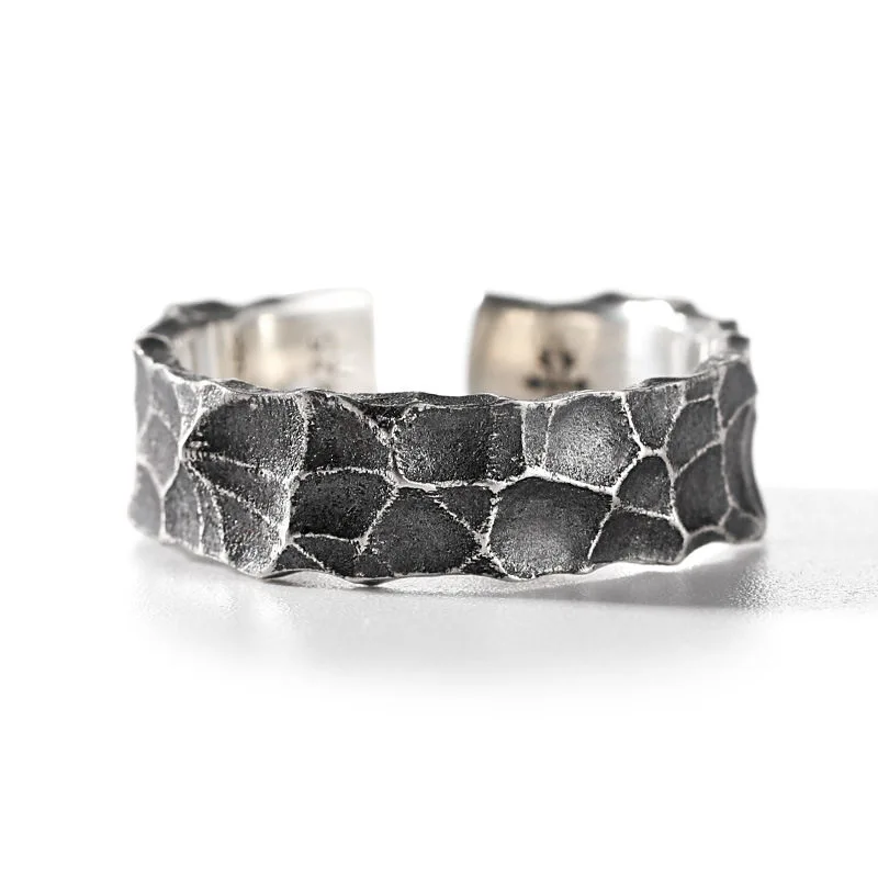 Anillo Fashionable S925 Plata/Negro