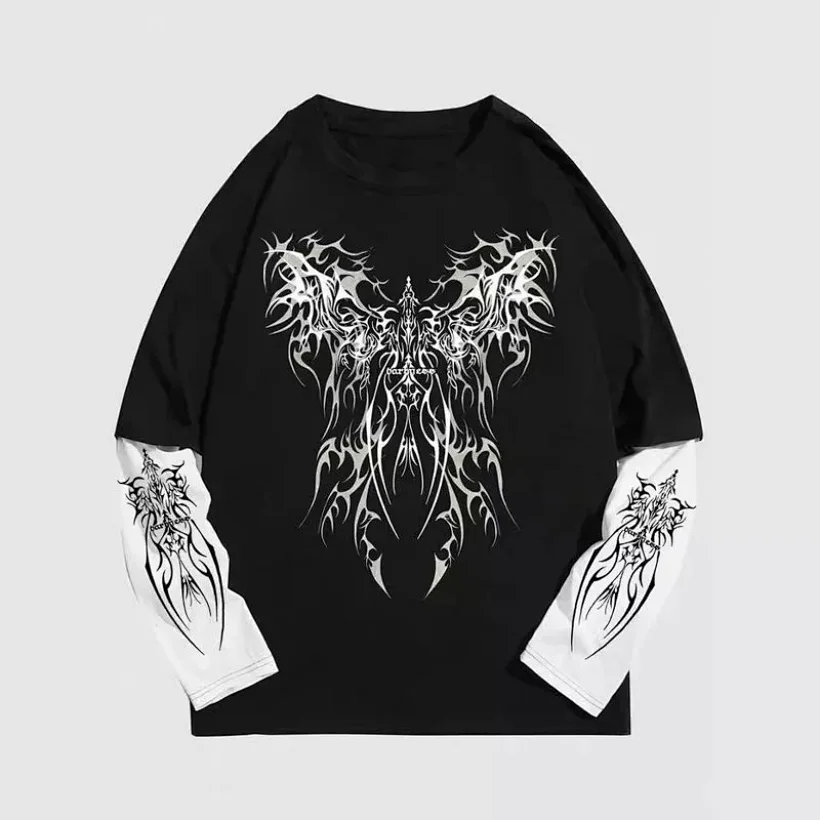 Camiseta de manga larga Y2K