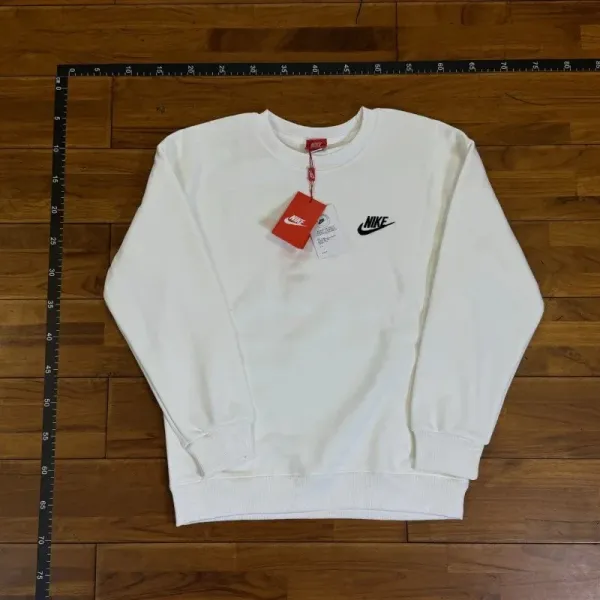 Nike Sportswear Club Fleece Crewneck White Hoodie - 1