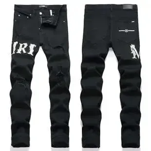 IRI Distressed Black Graphic Jeans - 1