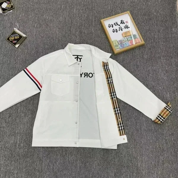 Thom Browne x Burberry Collaboration Shirt Jacket White - 1