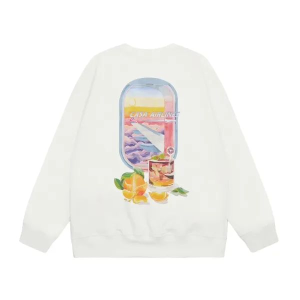 Casa Airlines x Artist Collaboration Graphic Hoodie White - 1