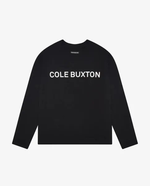 Cole Buxton Logo Long-Sleeve T-Shirt Black - 1