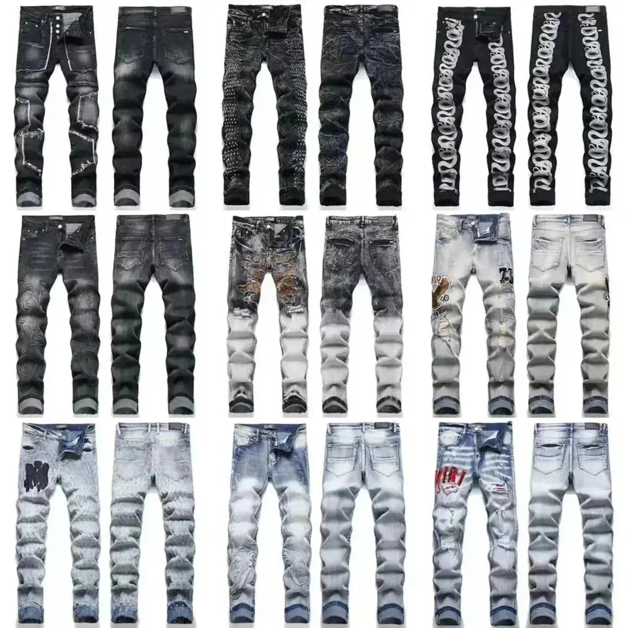 Designer Distressed Denim Jeans [40 styles]