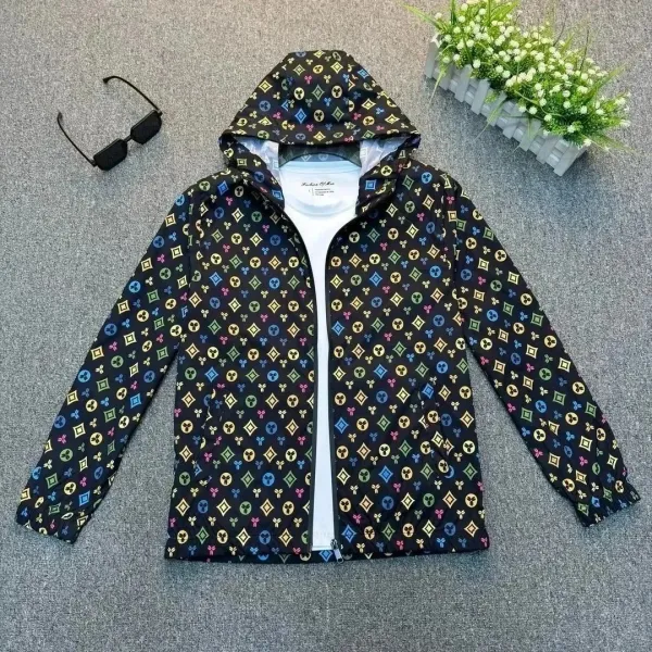 Louis Vuitton Monogram Multicolor Hooded Windbreaker Jacket - 1