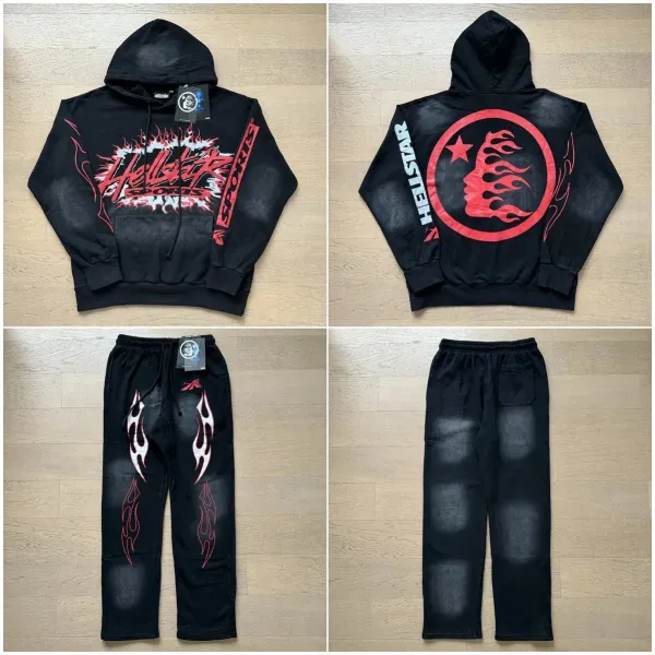 Hellstar Flame Logo Tracksuit Red/Black - 12