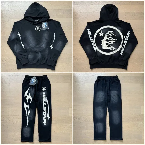 Hellstar Flame Logo Tracksuit Red/Black - 7