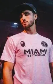 A Bathing Ape x Inter Miami CF Camo Jersey and Shorts Set White - 7