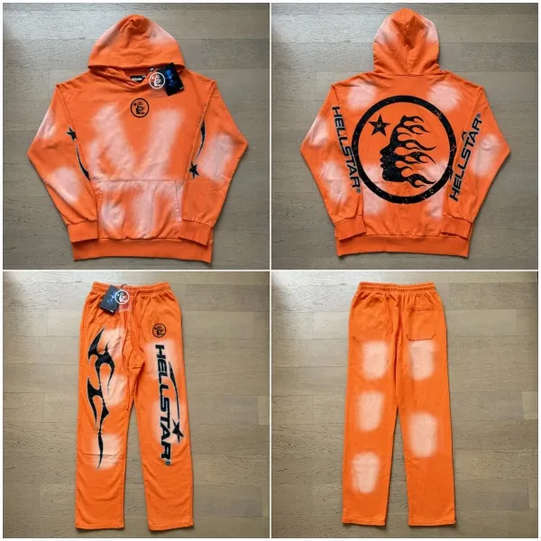 Hellstar Flame Logo Tracksuit Red/Black - 6