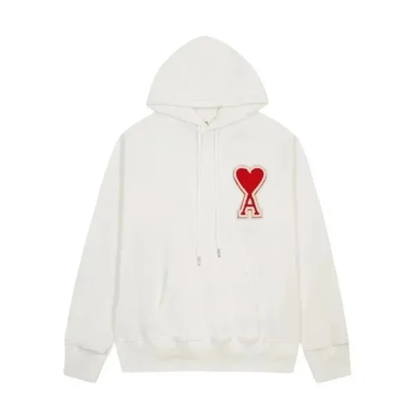Play Comme des Garçons Heart Logo White Hoodie - 1