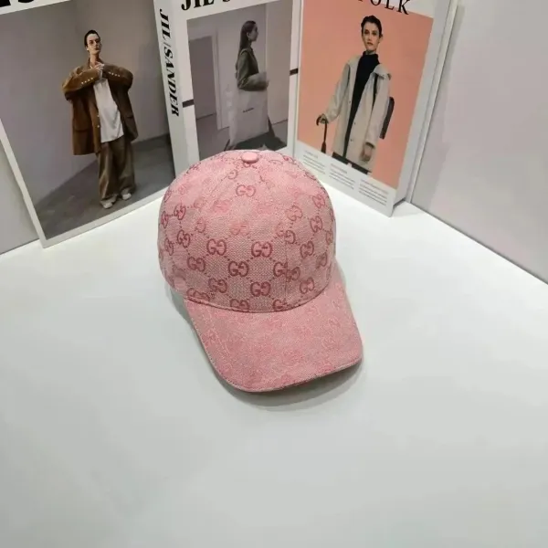 Gucci GG Monogram Pink Baseball Cap - 1