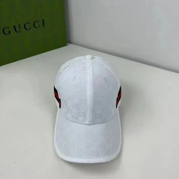Gucci GG Monogram White Baseball Cap - 1
