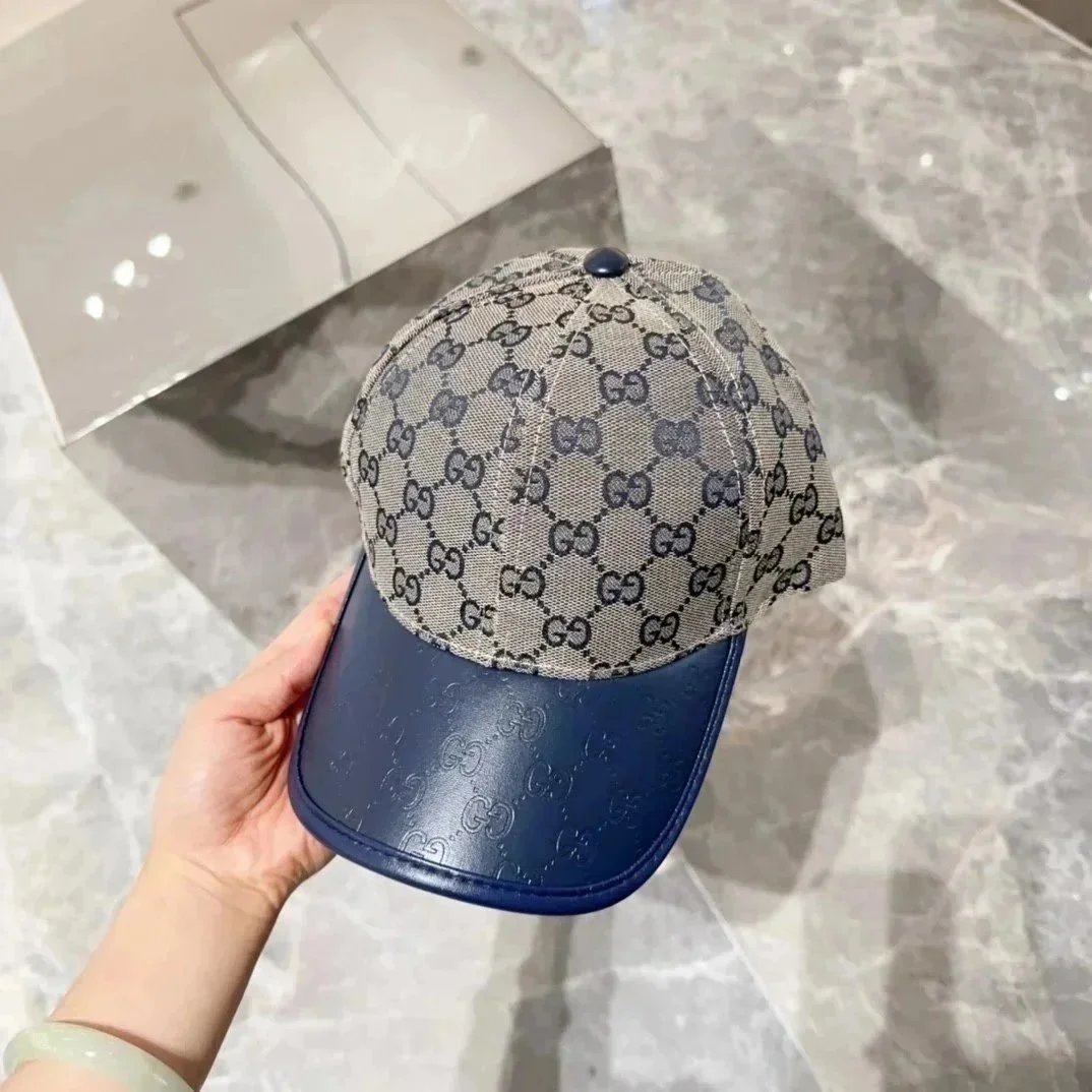 Gucci GG Marmont Baseball Cap Beige and Navy - 1