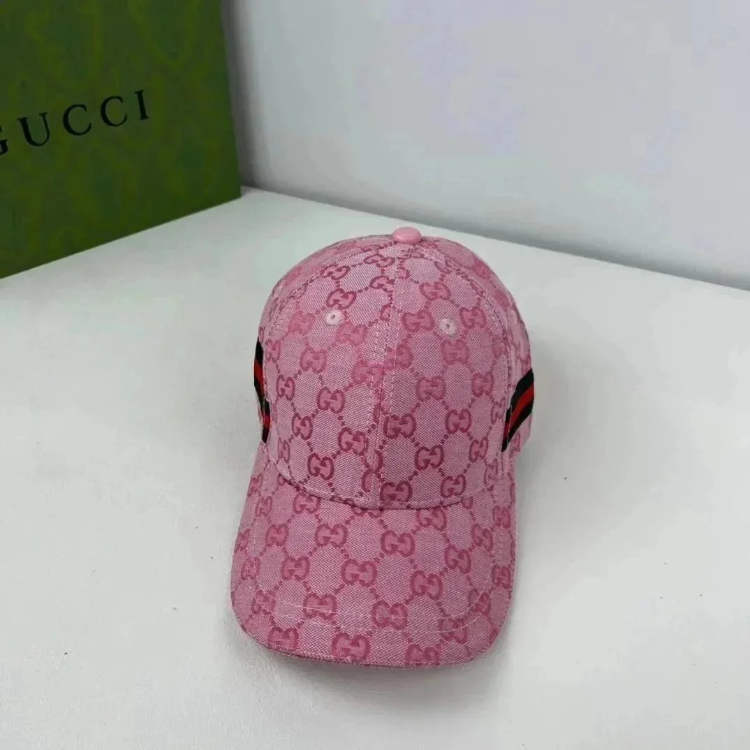 Gucci GG Monogram Pink Baseball Cap - 1