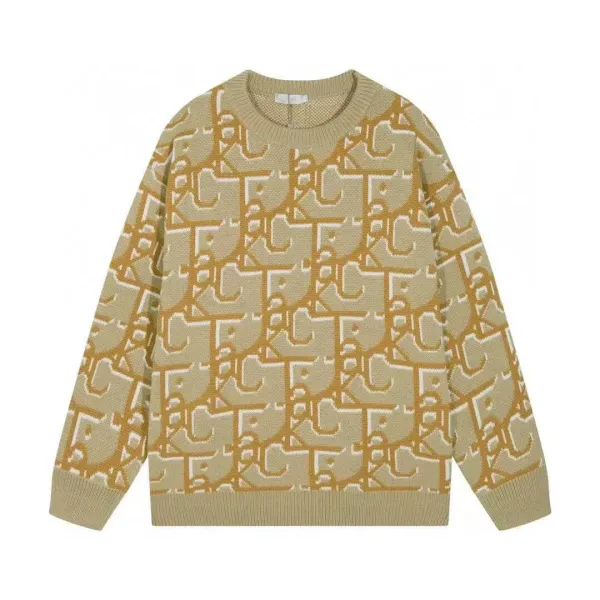 Gucci GG Monogram Knit Sweater Beige - 5