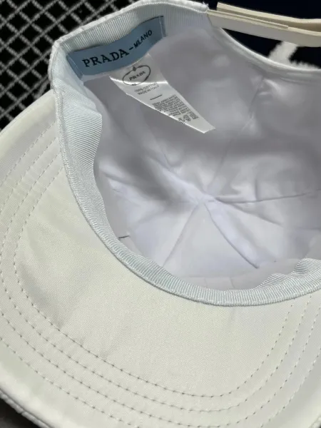 Prada Triangle Logo Baseball Cap Black - 8