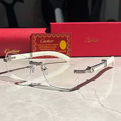 Cartier C Décor Optical Glasses White Silver - 1