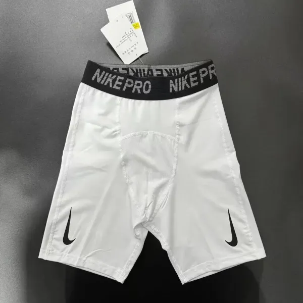 Nike Pro White Compression Shorts - 1