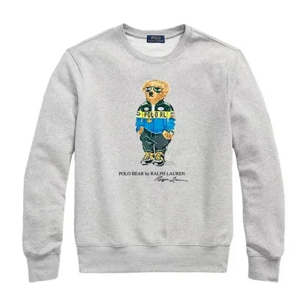 Polo Ralph Lauren Polo Bear Graphic Heather Gray Hoodie - 1