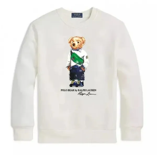 Polo Ralph Lauren Polo Bear Graphic Crewneck Sweatshirt White - 1