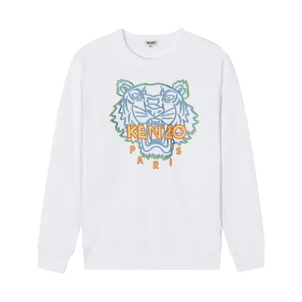 Kenzo Tiger Embroidered Black Hoodie - 8