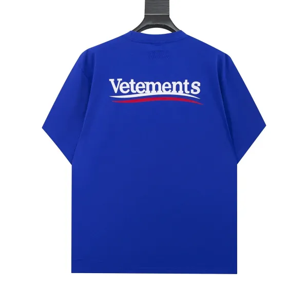 Vetements Logo Graphic T-Shirt Royal Blue - 1