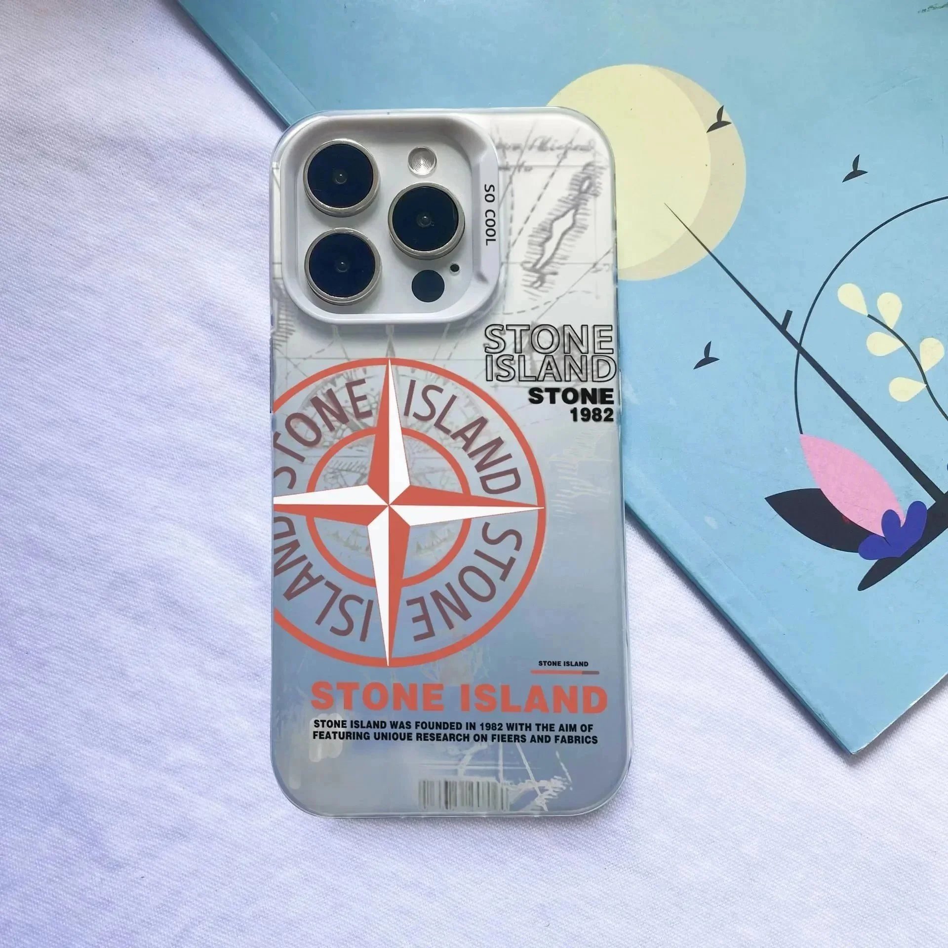 Stone Island Compass Logo Red Transparent Phone Case - 7