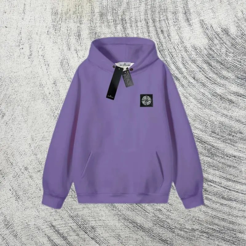 Stone Island Compass Logo Hoodie Purple - 1