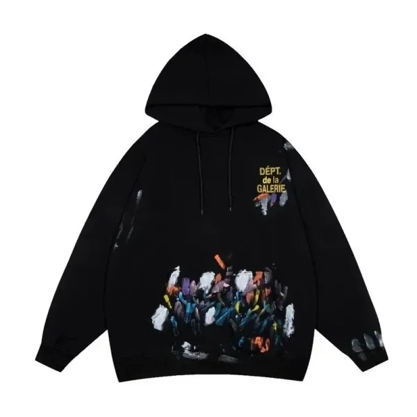 Dept. de la Galerie Abstract Print Black Hoodie - 1
