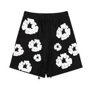 Off-White Floral Print Orange Cotton Set - 13